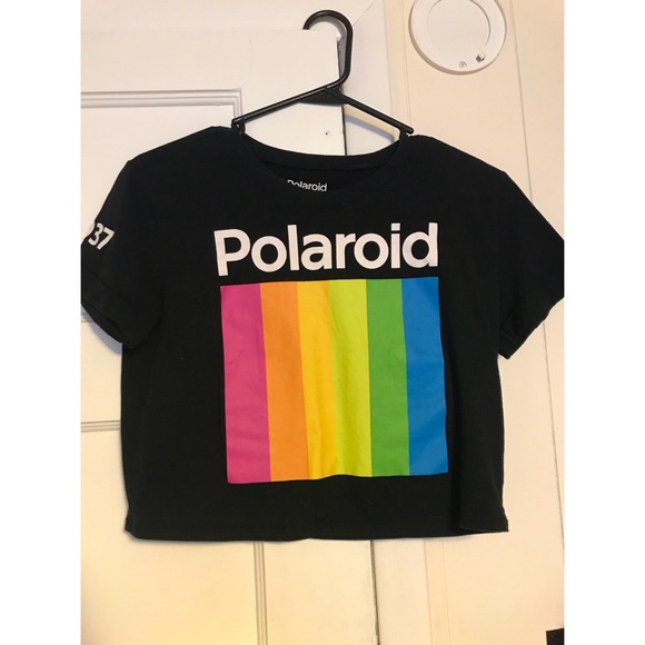 polaroid shirt crop top